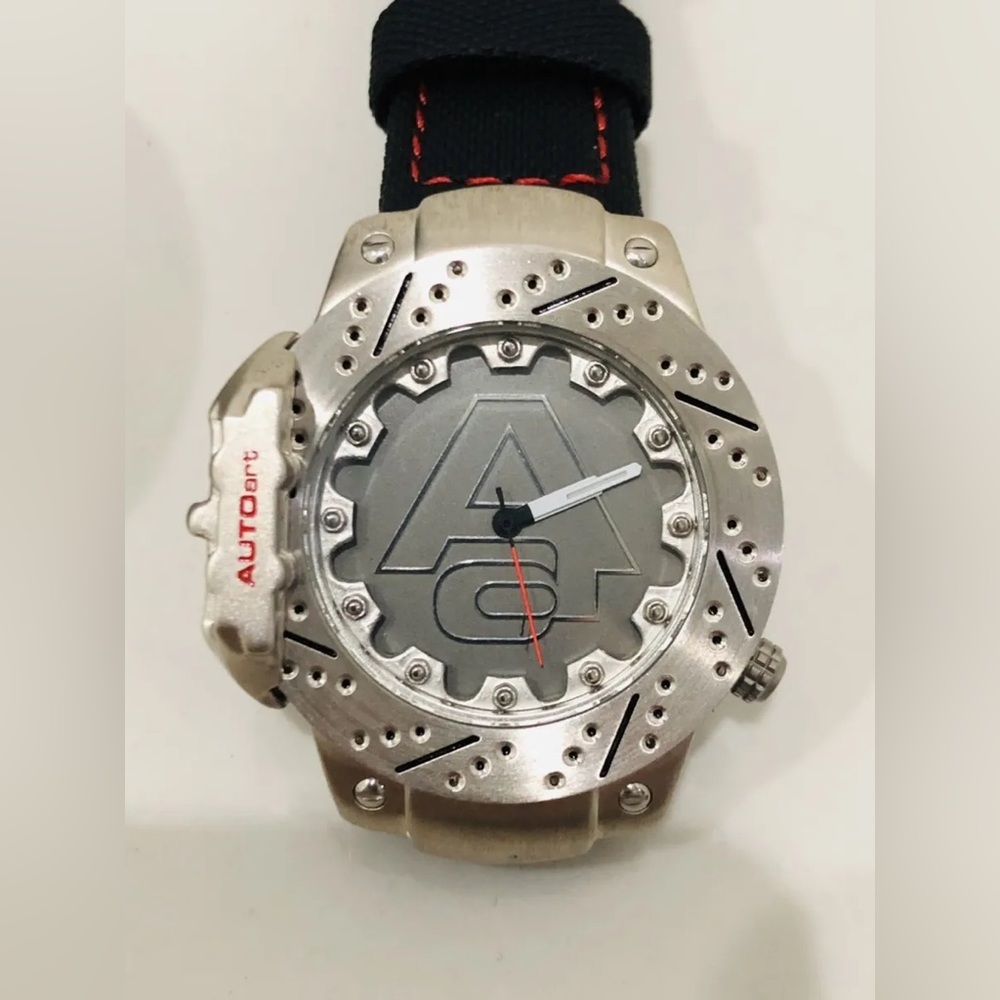 Authentic AUTOart Design Stainless Steel Disc Brake Watch w/ Box Case